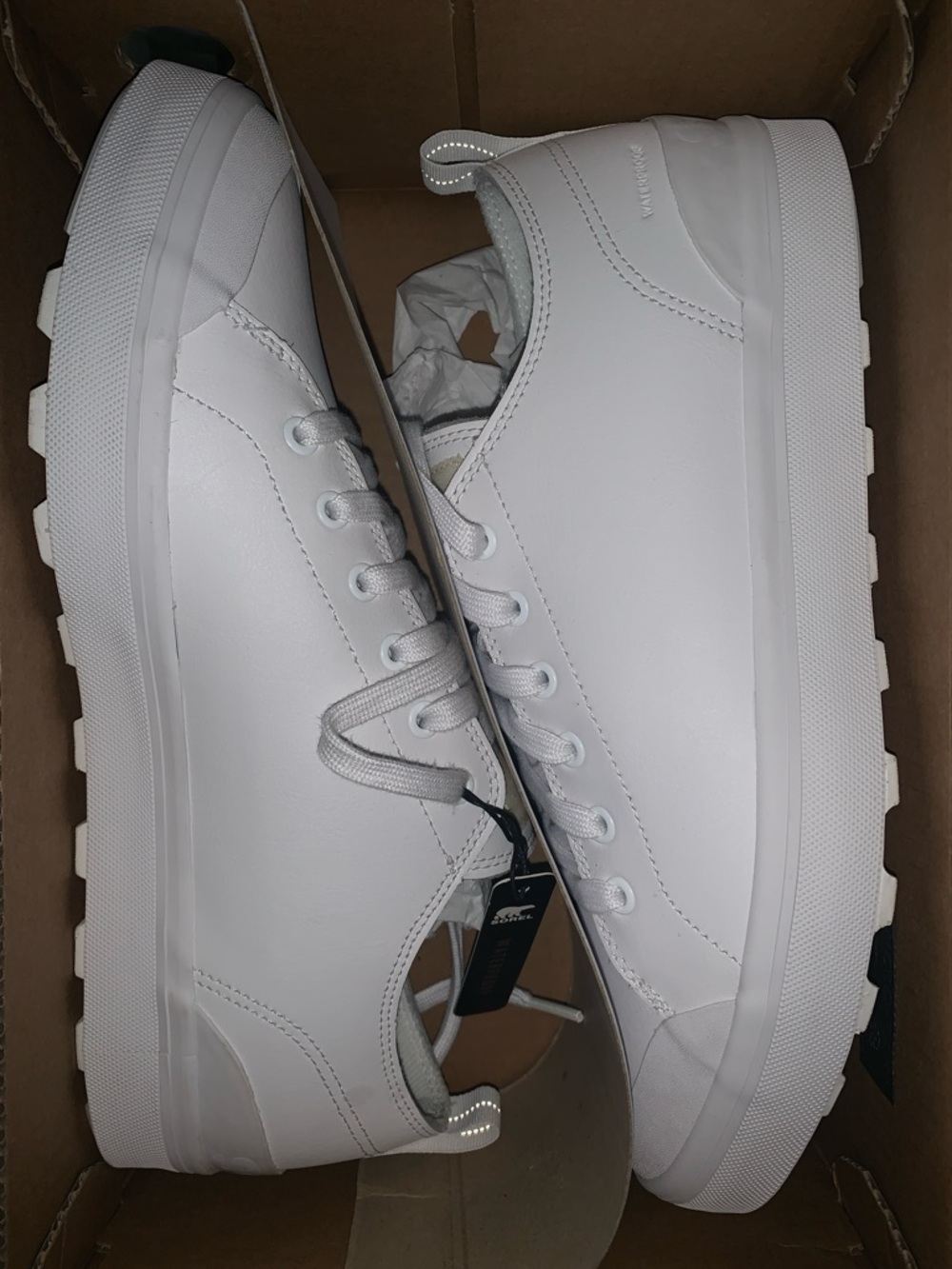 Sorel White Low-Top Lace-Up Sneakers